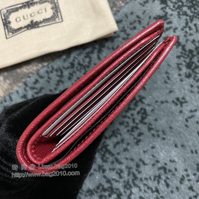Gucci原厂皮包包 古驰男女同款哆啦A梦牛角联名系列卡包 Gucci折叠短夹零钱包 654498  gdj1584